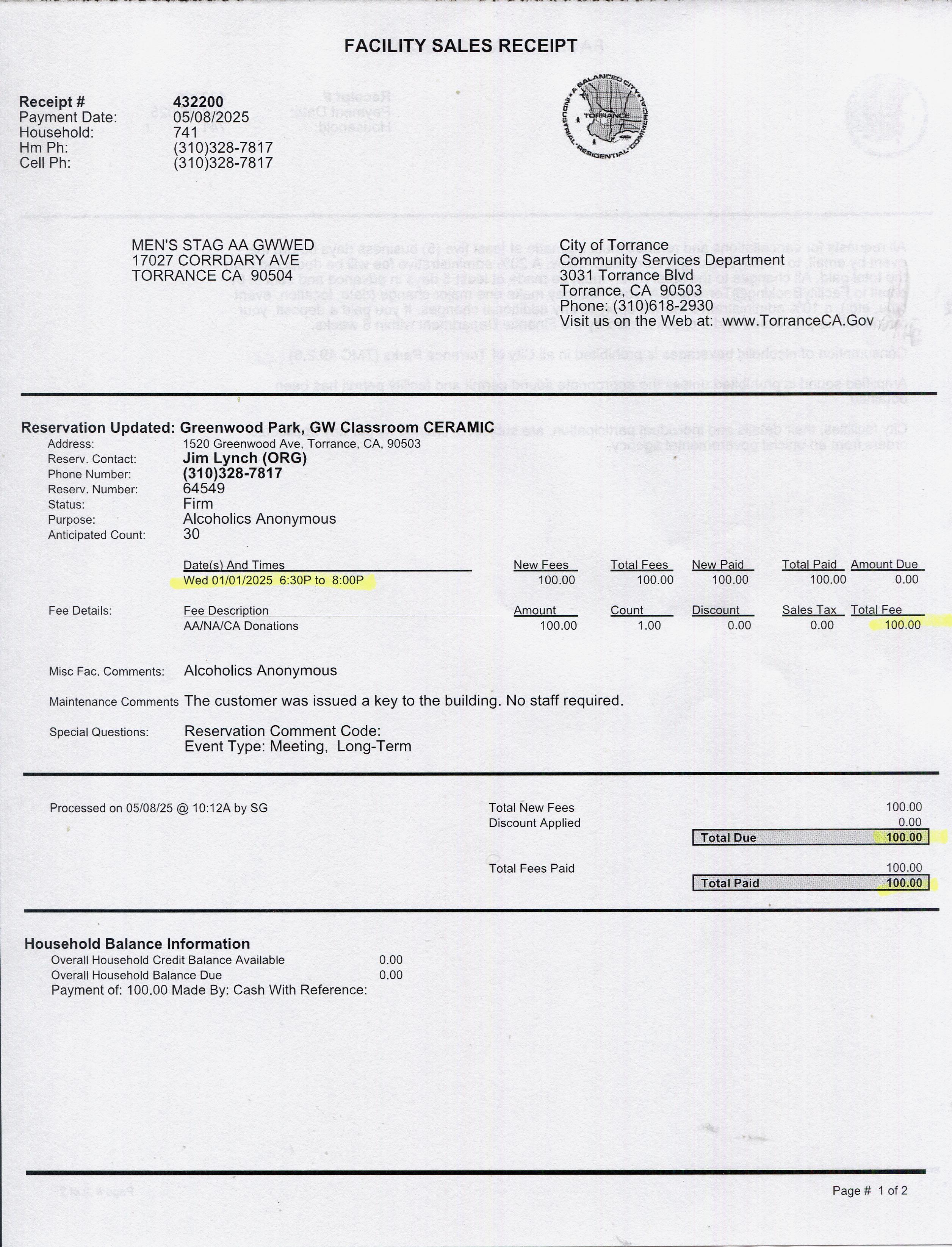 missing
    receipt