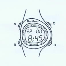 how to change time on a armitron pro sport watch